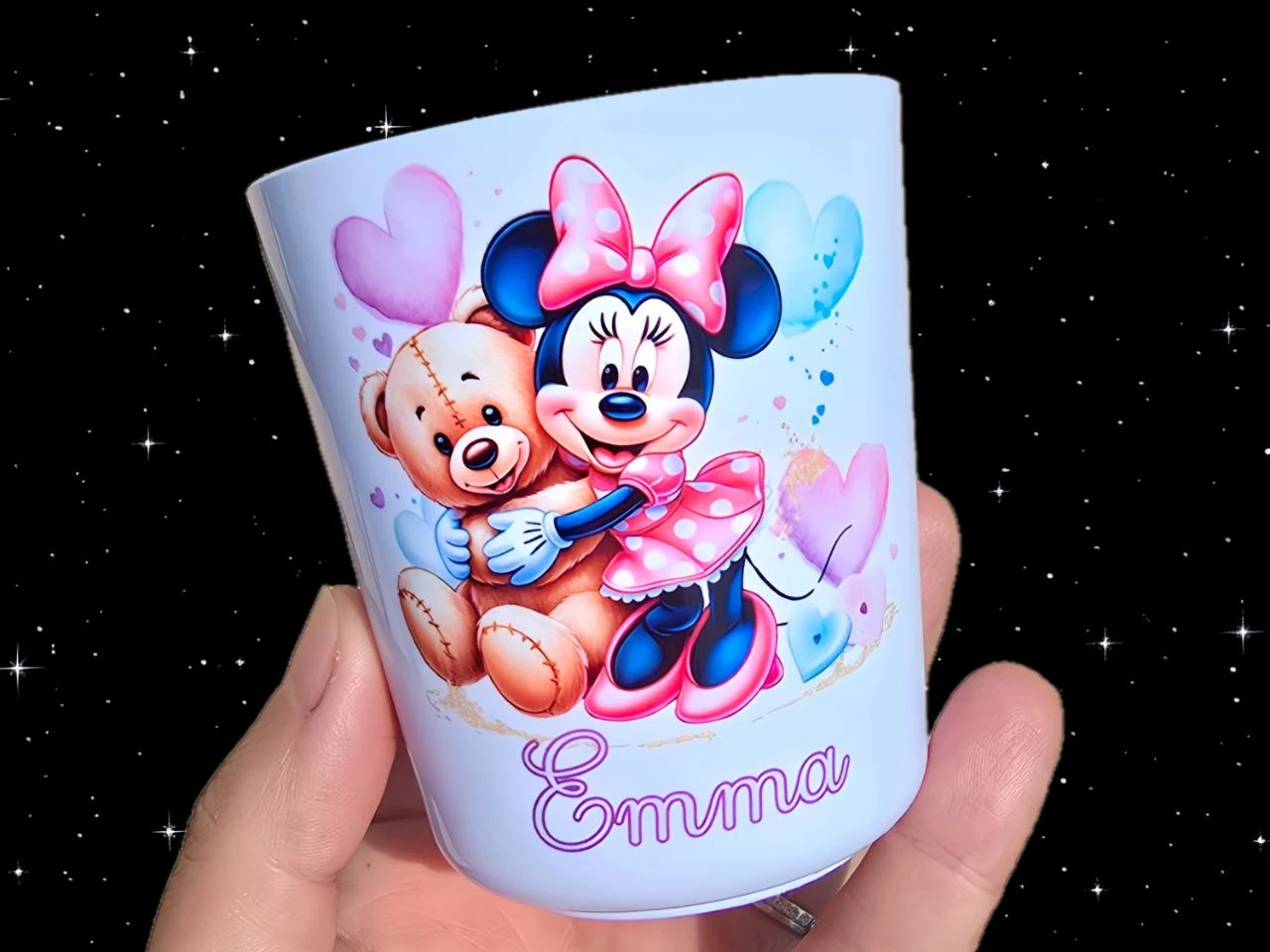 verre gobelet enfant incassable personnalisé minnie
